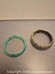 MaxSold Auction: Lot of 2 Bangle Bracelets — Jade & Marbled Jasper - Toronto (Ontario, Canada) PARTNER MANAGED Estate Sale Online Auction - Cobden Street
