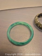 MaxSold Auction: Lot of 2 Bangle Bracelets — Jade & Marbled Jasper - Toronto (Ontario, Canada) PARTNER MANAGED Estate Sale Online Auction - Cobden Street