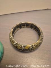 MaxSold Auction: Lot of 2 Bangle Bracelets — Jade & Marbled Jasper - Toronto (Ontario, Canada) PARTNER MANAGED Estate Sale Online Auction - Cobden Street