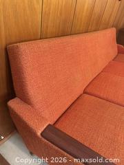 MaxSold Auction: Mid-Century Modern Orange Woven Fabric Sofa - Toronto (Ontario, Canada) PARTNER MANAGED Estate Sale Online Auction - Cobden Street