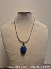 MaxSold Auction: Sterling Silver Lapis Lazuli Pendant Necklace, 18-inch Chain - Toronto (Ontario, Canada) PARTNER MANAGED Estate Sale Online Auction - Cobden Street
