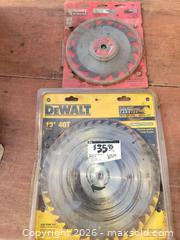 MaxSold Auction: 2 New Saw Blades Hickory & Dewalt - East Zorra-Tavistock (Ontario, Canada) SELLER MANAGED Downsizing Online Auction - Highway 59 Lot 92