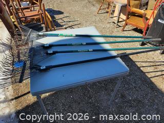 MaxSold Auction: 4 Metal Fan Rakes - East Zorra-Tavistock (Ontario, Canada) SELLER MANAGED Downsizing Online Auction - Highway 59 Lot 92