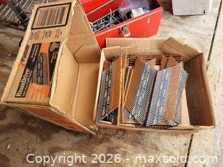 MaxSold Auction: Case of Paslode 3 1/4" Roundrive 30 degree Full Head Nails - East Zorra-Tavistock (Ontario, Canada) SELLER MANAGED Downsizing Online Auction - Highway 59 Lot 92