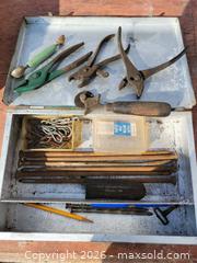 MaxSold Auction: Flat Metal Case with Random Tools - East Zorra-Tavistock (Ontario, Canada) SELLER MANAGED Downsizing Online Auction - Highway 59 Lot 92