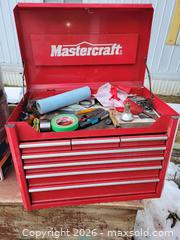 MaxSold Auction: Like New 7 drawer Mastercraft Toolbox w/miss - East Zorra-Tavistock (Ontario, Canada) SELLER MANAGED Downsizing Online Auction - Highway 59 Lot 92