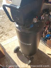 MaxSold Auction: Nearly New 26 Gallon Mastercraft Air Compressor - East Zorra-Tavistock (Ontario, Canada) SELLER MANAGED Downsizing Online Auction - Highway 59 Lot 92