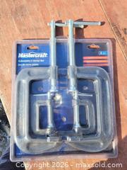 MaxSold Auction: New MIP Mastercraft 4pc C Clamp Set 2" & 5" - East Zorra-Tavistock (Ontario, Canada) SELLER MANAGED Downsizing Online Auction - Highway 59 Lot 92