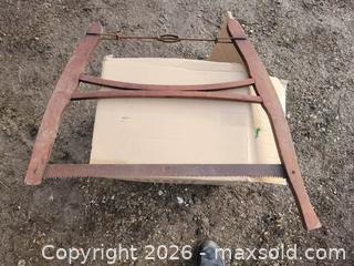 MaxSold Auction: Vintage Wood Buck Saw - East Zorra-Tavistock (Ontario, Canada) SELLER MANAGED Downsizing Online Auction - Highway 59 Lot 92