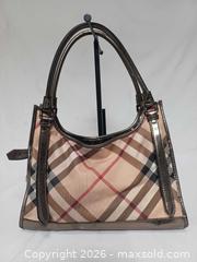 MaxSold Auction: Burberry Supernova Check Ashmore Coated Canvas & Patent Leather Tote Handbag  - Toronto (Ontario, Canada) PARTNER MANAGED Reseller Online Auction - Queen Street West