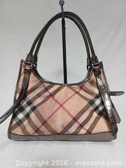 MaxSold Auction: Burberry Supernova Check Ashmore Coated Canvas & Patent Leather Tote Handbag  - Toronto (Ontario, Canada) PARTNER MANAGED Reseller Online Auction - Queen Street West