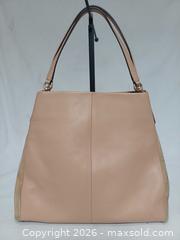 MaxSold Auction: Coach Phoebe Beige SUEDE & Leather Shoulder Handbag F38415 - Toronto (Ontario, Canada) PARTNER MANAGED Reseller Online Auction - Queen Street West