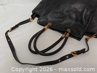 MaxSold Auction: Marc by Marc Jacob Black Leather 2Way Shoulder Handbag  - Toronto (Ontario, Canada) PARTNER MANAGED Reseller Online Auction - Queen Street West