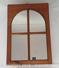 MaxSold Auction: Vintage MCM Teak Window Mirror  - Toronto (Ontario, Canada) PARTNER MANAGED Reseller Online Auction - Queen Street Wt.