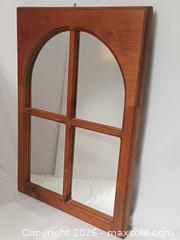 MaxSold Auction: Vintage MCM Teak Window Mirror  - Toronto (Ontario, Canada) PARTNER MANAGED Reseller Online Auction - Queen Street Wt.