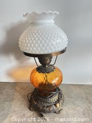 MaxSold Auction: Amber Hobnail Lamp  - Vancouver (British Columbia, Canada) SELLER MANAGED Estate Sale Online Auction -  East 7th Avenue (STORAGE)