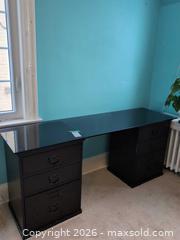 MaxSold Auction: MDF Desk with Glass Top D - Toronto (Ontario, Canada) Downsizing Online Auction - Kimbark Blvd 
