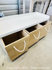 MaxSold Auction:  Storage Bench with 3 Removable Bins - Toronto (Ontario, Canada) SELLER MANAGED Downsizing Online Auction - Wicksteed Wicksteed Avenue