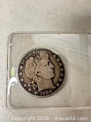 MaxSold Auction: 1900-O Barber Half Dollar 90% Silver - San Jose (California, USA) SELLER MANAGED Downsizing Online Auction - East Humboldt Street