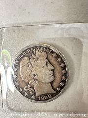 MaxSold Auction: 1900-O Barber Half Dollar 90% Silver - San Jose (California, USA) SELLER MANAGED Downsizing Online Auction - East Humboldt Street