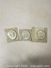 MaxSold Auction: 1964 Kennedy Half Dollar 90% Silver — Lot of 3 - San Jose (California, USA) SELLER MANAGED Downsizing Online Auction - East Humboldt Street