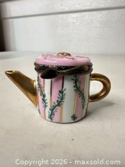 MaxSold Auction: Limoges France Pink Hand-Painted Miniature Trinket Box - San Jose (California, USA) SELLER MANAGED Downsizing Online Auction - East Humboldt Street