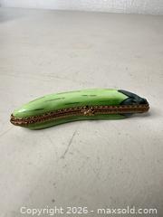 MaxSold Auction: Limoges Light Green Pea-Shaped Porcelain Trinket Box - San Jose (California, USA) SELLER MANAGED Downsizing Online Auction - East Humboldt Street