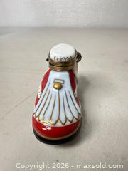 MaxSold Auction: Limoges Porcelain Trinket Box (Shoe) - San Jose (California, USA) SELLER MANAGED Downsizing Online Auction - East Humboldt Street
