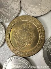 MaxSold Auction: Lot of 35–45 Casino Gaming Tokens — Multiple Casinos & Denominations - San Jose (California, USA) SELLER MANAGED Downsizing Online Auction - East Humboldt Street
