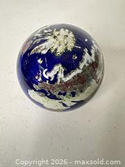 MaxSold Auction: Lundberg Studios Cobalt Blue Glass Paperweight, 1993 - San Jose (California, USA) SELLER MANAGED Downsizing Online Auction - East Humboldt Street