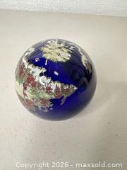 MaxSold Auction: Lundberg Studios Cobalt Blue Glass Paperweight, 1993 - San Jose (California, USA) SELLER MANAGED Downsizing Online Auction - East Humboldt Street