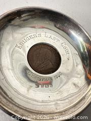 MaxSold Auction: Sterling Silver Coaster / Dish with Commemorative Kruger Coin - San Jose (California, USA) SELLER MANAGED Downsizing Online Auction - East Humboldt Street