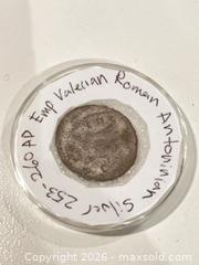 MaxSold Auction: Ancient Roman Silver Coin of Emperor Valerian - Coquitlam (British Columbia, Canada) SELLER MANAGED Reseller Online Auction - Robson Drive