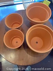 MaxSold Auction: ArteVasi Terracotta Plant Pots, Medium (Set of 4) - Coquitlam (British Columbia, Canada) SELLER MANAGED Reseller Online Auction - Robson Drive