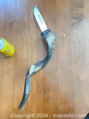 MaxSold Auction: Decorative Souvenir/Ceremonial Knife with Horn Handle - Coquitlam (British Columbia, Canada) SELLER MANAGED Reseller Online Auction - Robson Drive