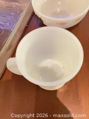 MaxSold Auction: Fire-King Bakeware: Milk Glass Mug & Bowls with Clear Loaf Pans - Coquitlam (British Columbia, Canada) SELLER MANAGED Reseller Online Auction - Robson Drive