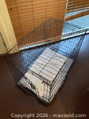 MaxSold Auction: Large Black Metal Wire Dog Crate, Single Door, Foldable - Coquitlam (British Columbia, Canada) SELLER MANAGED Reseller Online Auction - Robson Drive