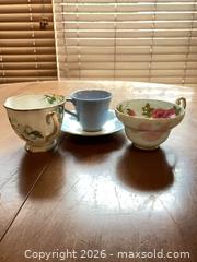 MaxSold Auction: Lot of 3 Bone China Teacups and 1 Saucer, Mixed Brands - Coquitlam (British Columbia, Canada) SELLER MANAGED Reseller Online Auction - Robson Drive