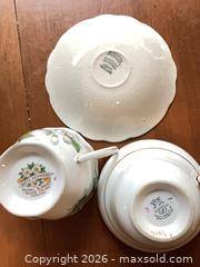 MaxSold Auction: Lot of 3 Bone China Teacups and 1 Saucer, Mixed Brands - Coquitlam (British Columbia, Canada) SELLER MANAGED Reseller Online Auction - Robson Drive