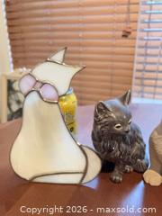 MaxSold Auction: Lot of 5 Cat Figurines & Stained Glass Ornaments - Coquitlam (British Columbia, Canada) SELLER MANAGED Reseller Online Auction - Robson Drive