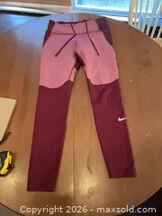 MaxSold Auction: Nike Dri-FIT Leggings Size S Burgundy/Maroon with Drawstring - Coquitlam (British Columbia, Canada) SELLER MANAGED Reseller Online Auction - Robson Drive