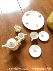 MaxSold Auction: Pink Floral Porcelain Miniature Tea Set for Dollhouse - Coquitlam (British Columbia, Canada) SELLER MANAGED Reseller Online Auction - Robson Drive