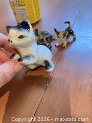 MaxSold Auction: Set of 3 Small Cat Ceramic/Porcelain Figurines, White & Black - Coquitlam (British Columbia, Canada) SELLER MANAGED Reseller Online Auction - Robson Drive
