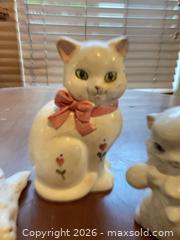 MaxSold Auction: Set of 3 White Porcelain/Ceramic Cat Figurines - Coquitlam (British Columbia, Canada) SELLER MANAGED Reseller Online Auction - Robson Drive