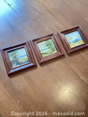 MaxSold Auction: Set of Small Oil on Board Landscape Paintings in Wood Frames - Coquitlam (British Columbia, Canada) SELLER MANAGED Reseller Online Auction - Robson Drive