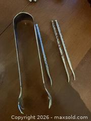 MaxSold Auction: Vintage Mid-Century Wooden Nut Bowl with Metal Picks & Tongs - Coquitlam (British Columbia, Canada) SELLER MANAGED Reseller Online Auction - Robson Drive