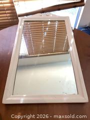 MaxSold Auction: Vintage Off-White Wood Wall Mirror, ~26 in Tall - Coquitlam (British Columbia, Canada) SELLER MANAGED Reseller Online Auction - Robson Drive
