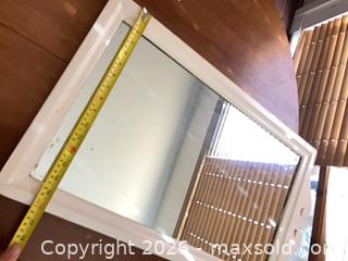 MaxSold Auction: Vintage Off-White Wood Wall Mirror, ~26 in Tall - Coquitlam (British Columbia, Canada) SELLER MANAGED Reseller Online Auction - Robson Drive
