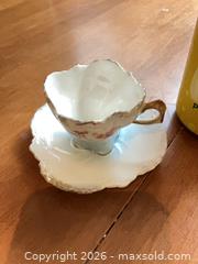 MaxSold Auction: Vintage Porcelain Cup & Saucer, Pale Blue Gradient with Gold Trim - Coquitlam (British Columbia, Canada) SELLER MANAGED Reseller Online Auction - Robson Drive