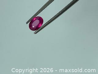 MaxSold Auction: GENUINE (0.68ct) OVAL BRIGHT RED RUBY  - Toronto (Ontario, Canada) PARTNER MANAGED Downsizing Online Auction - Queen Street E